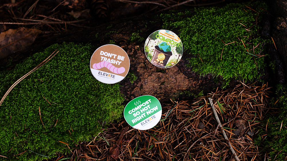 Compostable Stickers ICAW 2024