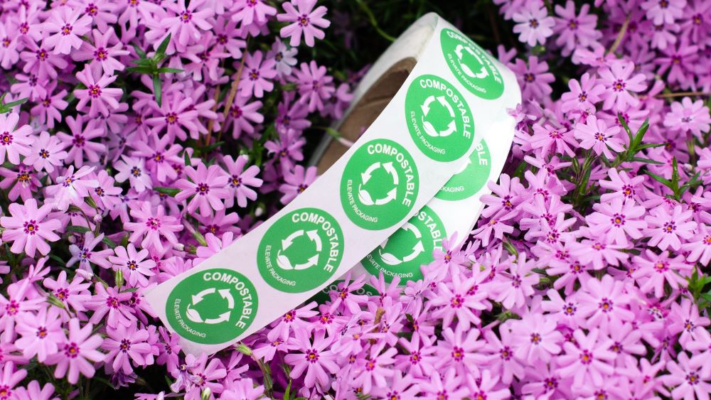 Compostable Stickers from Natural Materials